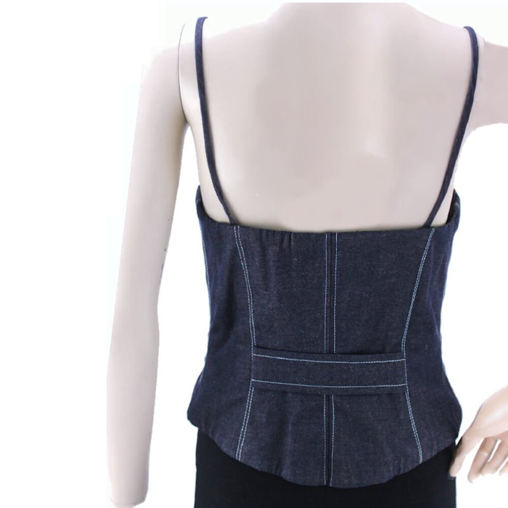 Vintage Y2K ALL ABOUT EVE Germany Cropped Denim Bustier Top - Picture 4 of 10